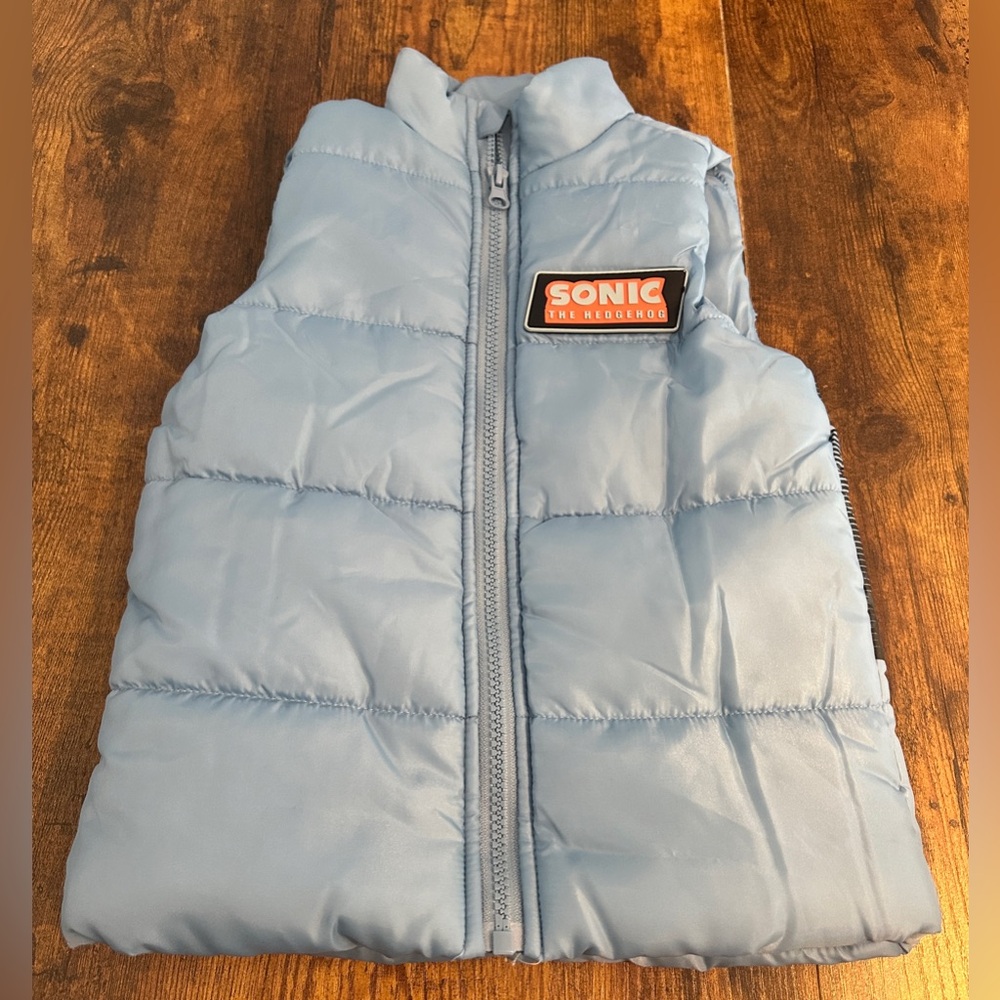BLUE SONIC THE HEDGEHOG VEST KID SIZE 4